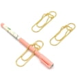 thumbnail image 1 of Metal Heart Shaped Pen Clip Holder, Silver Gold Rose Gold Sturdy Metal, Portable Desk Organization Stationery Accessory, Everyday Writing Souvenir, 0.39" x 0.75" x 2.8", KTFgvq, 1 of 5