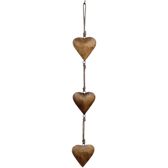 Metal Heart Wall Art Hangs for Bedroom Elegant Decorations Ideal for Couples Farmhouse Style Home Unique Design for Him and Her