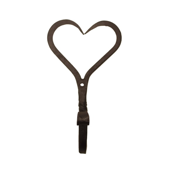 Metal Heart Wall Mount Hook Rustic Forged Iron Coat Hat Rack Kitchen Towel Hanger Farmhouse Home Decor