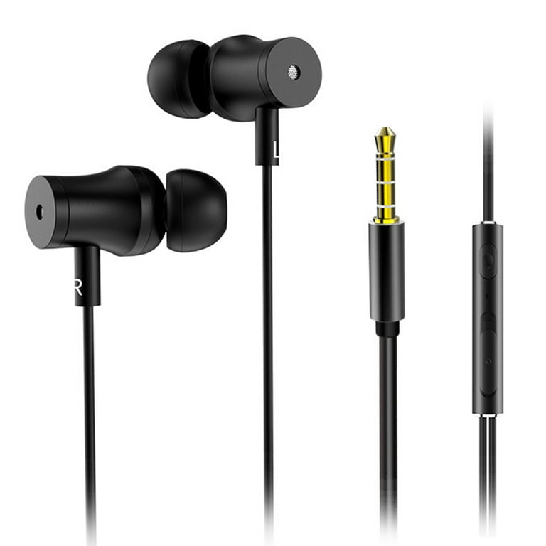Metal Heavy Bass Wired In ear Phone Tablet Laptop Earphone Headphones Silver