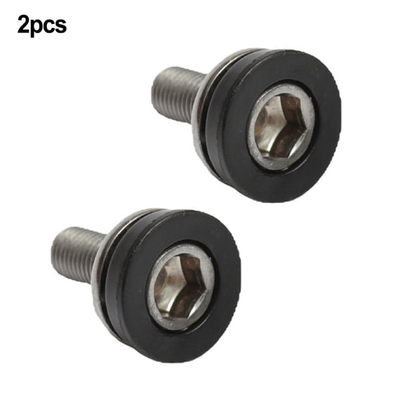 Metal Hex Head Crank Arm Bolts M815mm Sealing Screws, for Mountain Bike Bicycle Crankset Fixing Hardware,Silver,2Pack