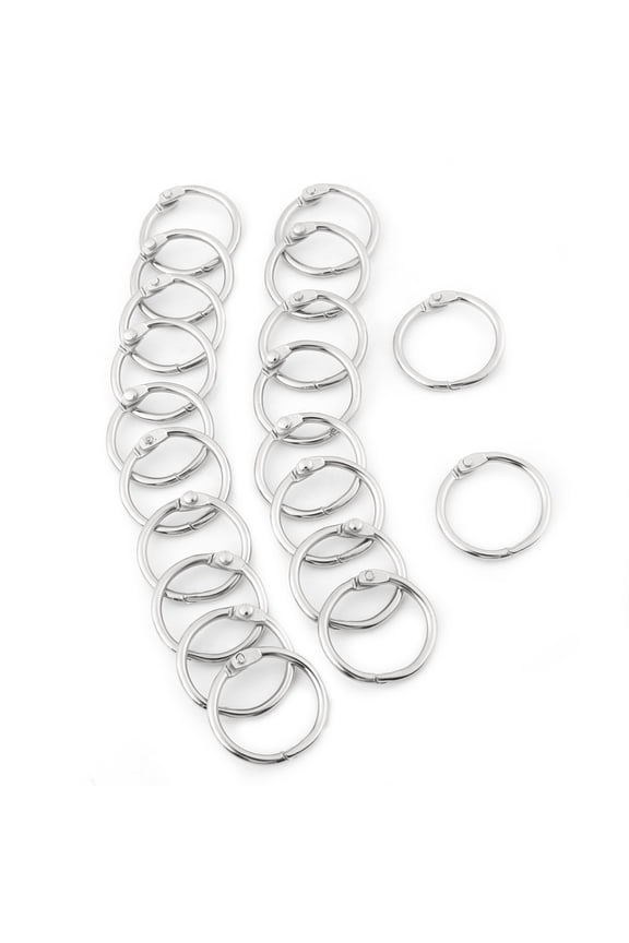 Metal Hinged Ring Key Rings Album Scrapbook Loose Leaf Clip for Office Supplies School Home Organization, Split, Split Key