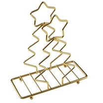 Metal Holiday Napkin Holder for Table with Christmas Tree Cut Out Design, Kitchen Restaurant Home Indoor Decor Gift