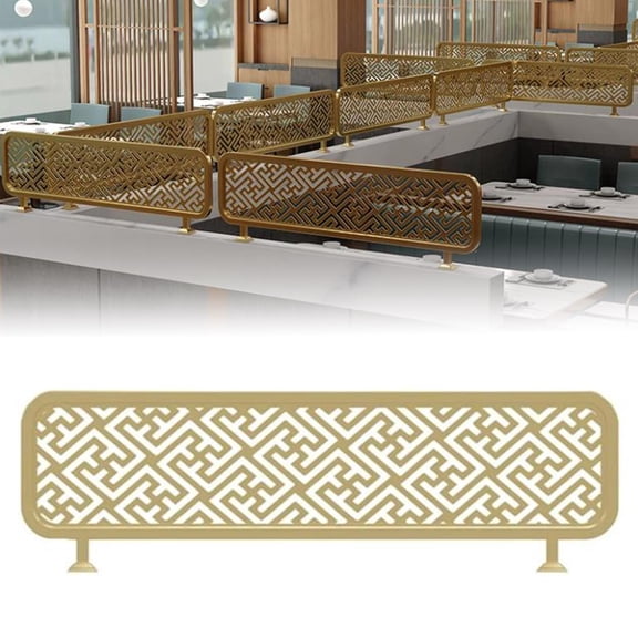 Metal Hollow Dividers for Dining Areas, Privacy Screen Panel, Countertop Low Fence Divider for Offices Restaurant Decorative Screen
