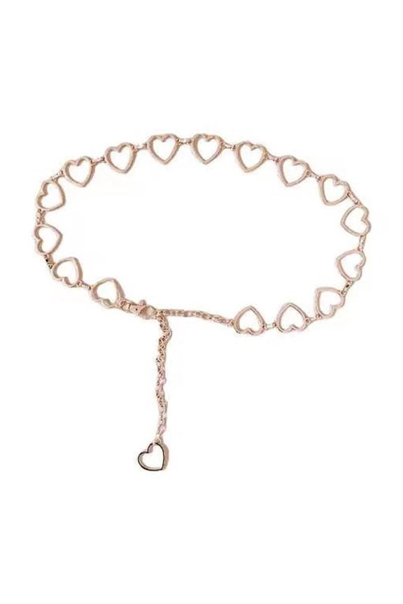 Metal Hollow Ladies Women Pants Chain Waistband Waist Belts Chain New Heart