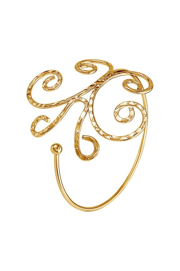 Metal Hollow Out Arm Chain Stylish Lightweight Arm Chain Bracelet Geometric Pattern Glossy Finish Perfect Jewelry Accessory for Women Bracelet Arm