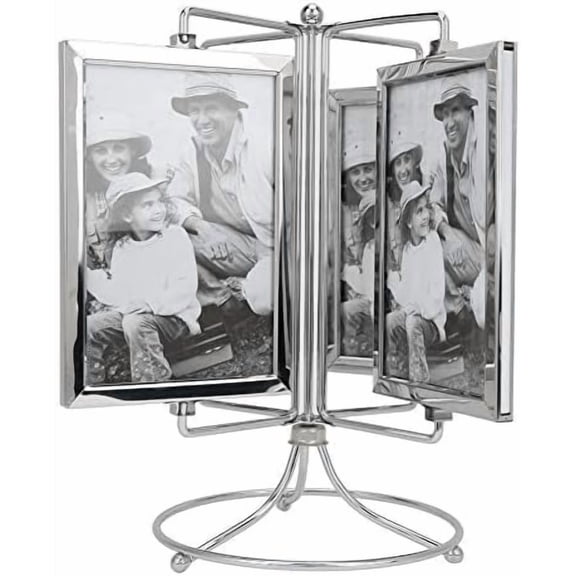 Metal Home Rotating Photo Picture Frame Restaurant Rotating Menu Frame for 4x6in Photo$$Home Decor, Kitchen, & Other