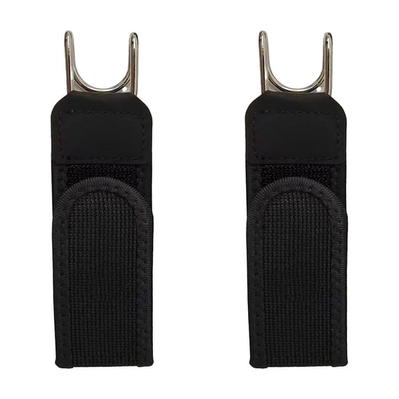 Metal Hook Elastic Belt, Buckleless Belt Hook, Invisible Side Belts for Men Women, Comfortable No Buckle Waist Belts, Black, 2PCS