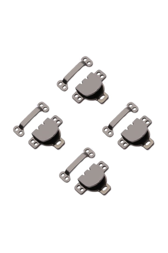 Metal Hooks & Eyes Sewing Hooks and Eyes Closure Assorted for Bra Trousers Skirt Dress and Sewing DIY Craft - 4 Sets in a Pack - Dark Nickel Sets