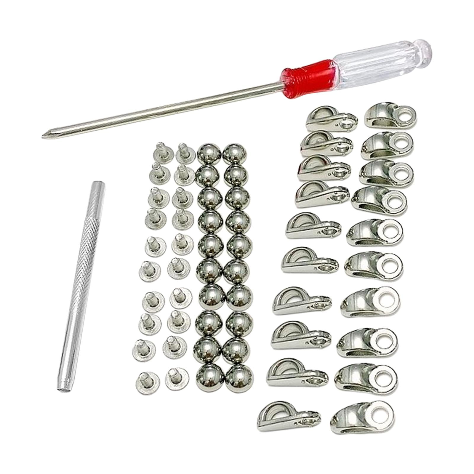 Boot Hook Repair Kit Boot Eyelet Hooks 9×7×2 20pcs Set Boot Hooks Lace  Fittings with Rivets for Repair Camp Hike Climb Accessories