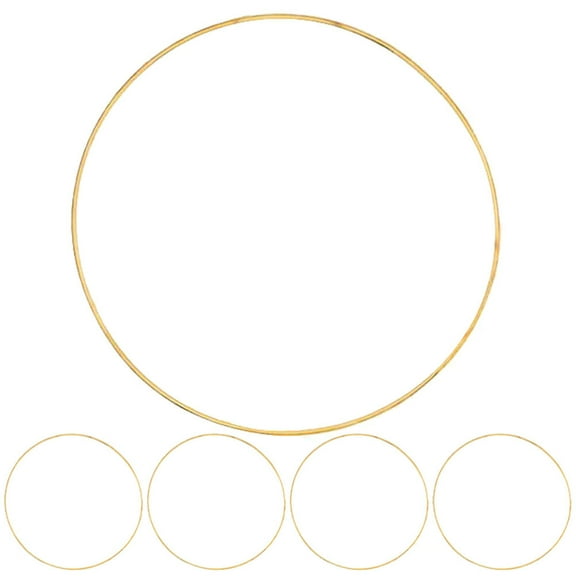 Metal Hoops Rings Macrame Ring Catcher Dream Craft Wreath Hoop Wire Gold Circle Dreamcatcher Floral Flower Christmas