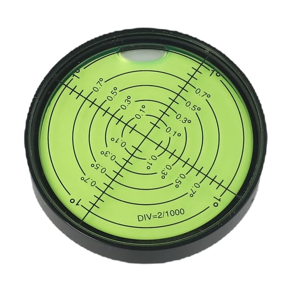 Metal Horizontal Bubble Level 60x10mm, Precision Round Level for Shop Machines, Appliances,Pool Tables,Stainless Steel Housing,Green Liquid(B)