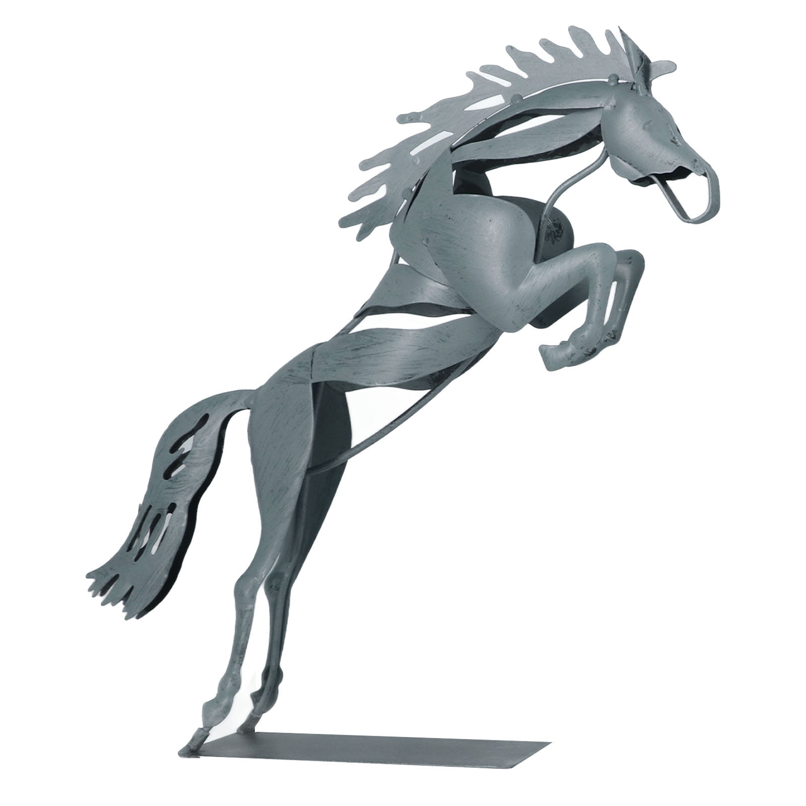 Metal Horse Statue Unique 3D Design Iron Decorative Running Horse ...