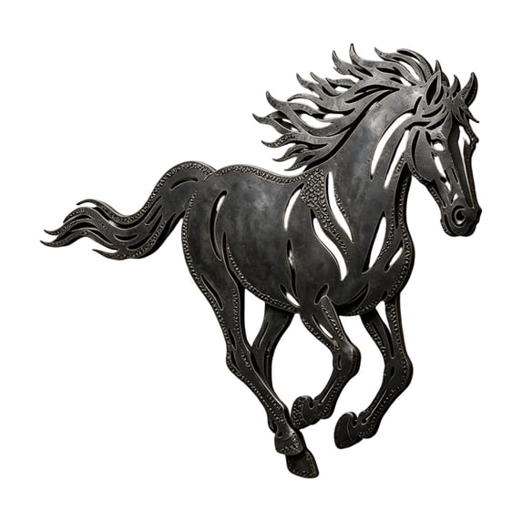 Metal Horse Wall Art Rustic Western Farmhouse Decor Outdoor Garden Sculpture For Yard Living Room Bedroom Unique Gift