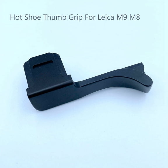 Metal Hot Shoe Thumb Rest Hand Grip for M9 M8 Camera Hotshoe Bracket Adapter Hot Shoe Cover Thumb Rest Grip B,1 x Thumb Grip,Black