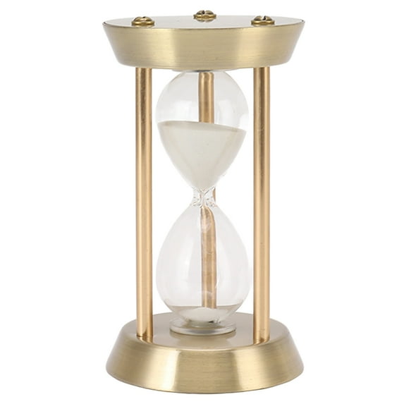 Metal Hourglass Sand Timer Decorative Vintage High Glossy Sand Replaceable Sandglass Clock