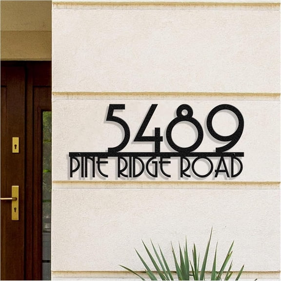 Metal House Number Sign for Outside Modern, Custom Large Outdoor Street Number Sign Address Number Plaque, Wall Art Decor Unique Handmade Housewarming Gift New Home Gift