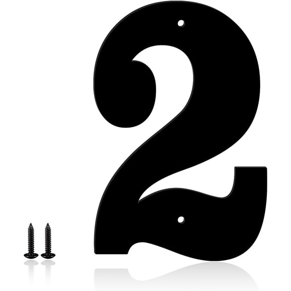Metal House Numbers, House Address Letters and Numbers for Outside Signs, Metal Letters Door Numbers Signage Street Address Plaque for Garden Door Mailbox Decor (Number 2)