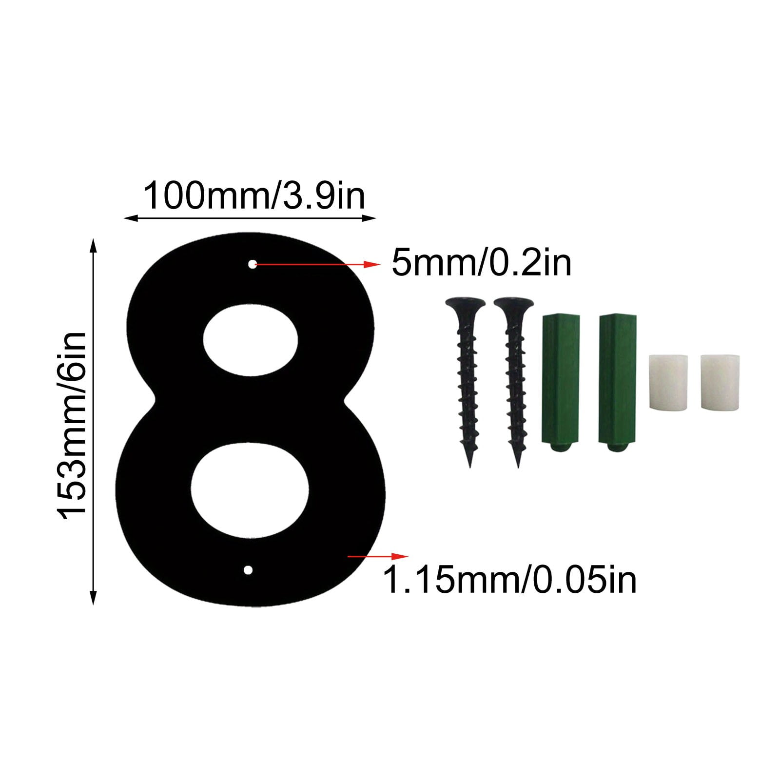 Metal House Numbers Letters - 4.5x6in House Address Numbers for Outside ...