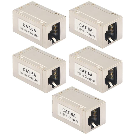 Metal Housing Ethernet Coupler for Cat6 Ethernet Cable, Extender RJ45 Connector Female to Female
