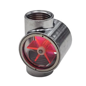 Metal Housing Water Cooling Meter for Desktop PC Use, Clear Window and Six Blade Wheel for Coolant Viewing During Service and Part Changes