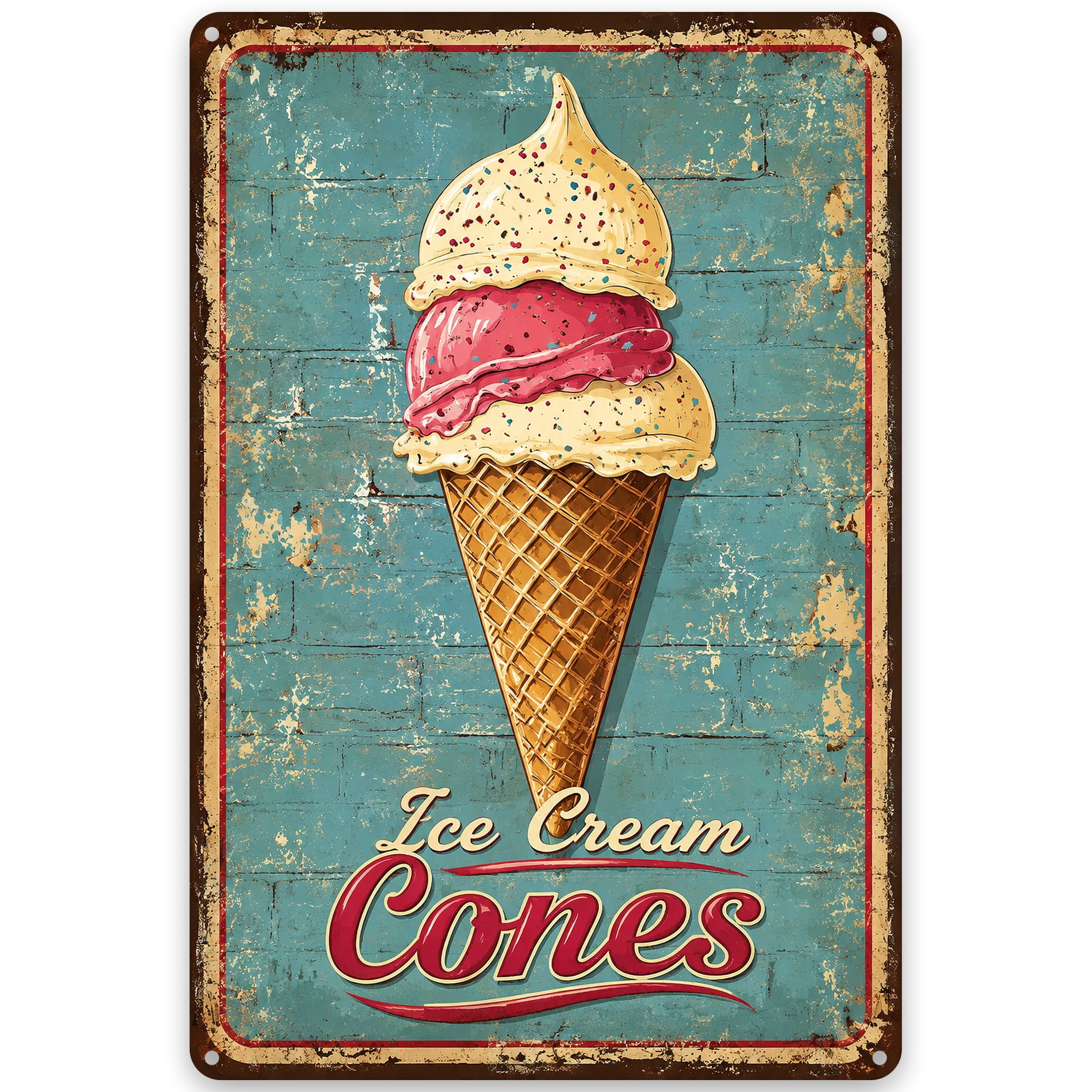 Vintage Ice Cream Signs for Home Decor