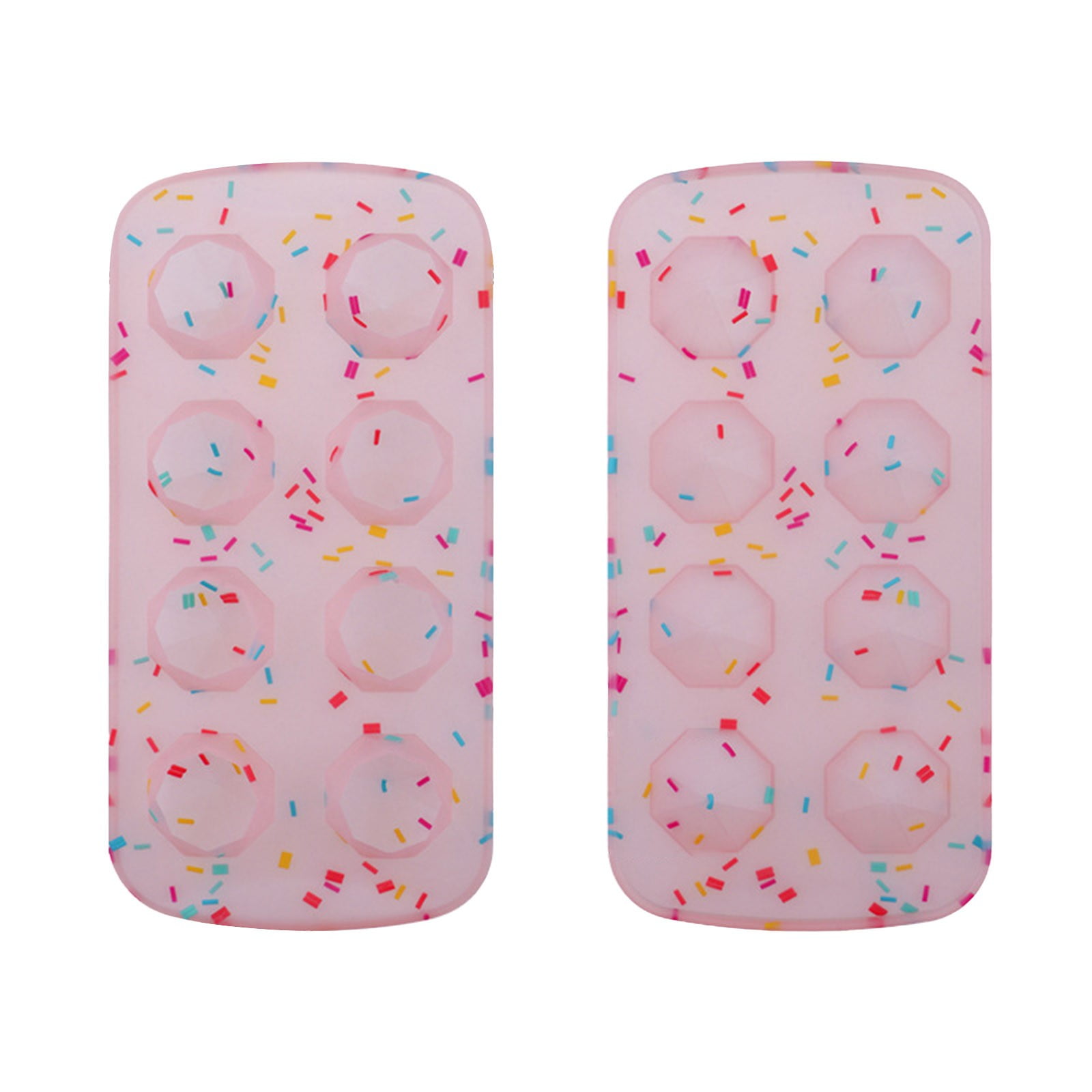 Metal Ice Cubes for Easy Release Silicone & Flexible 8 Ice Cube Trays