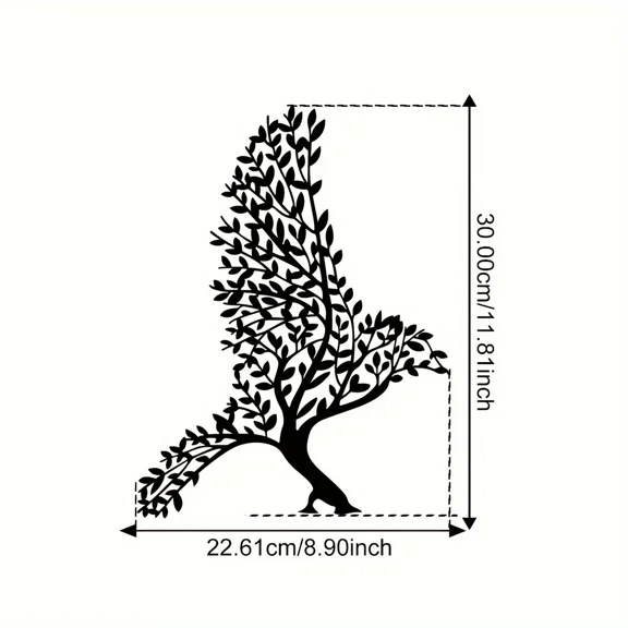 Metal Indoor Decoration Creative Tree Branch Bird Iron Art, wall Art Living Room Bedroom, Hallway, Outdoor Wall Decoration