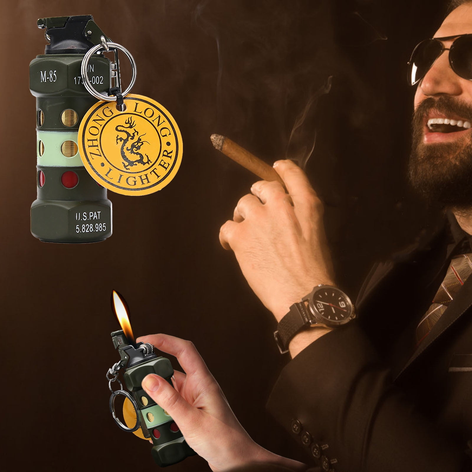 Metal Inflatable Grinding Cool Lighters Christmas Clearance Wheel Mens