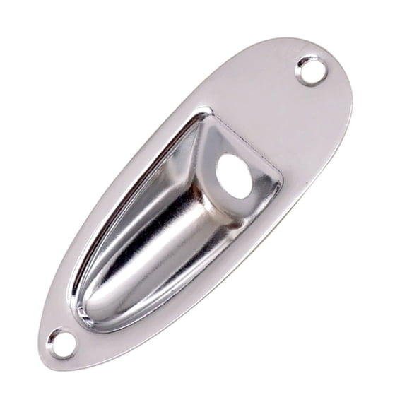 Metal Input Jack Socket Plate With Screws For Strat Style Electric Guitar