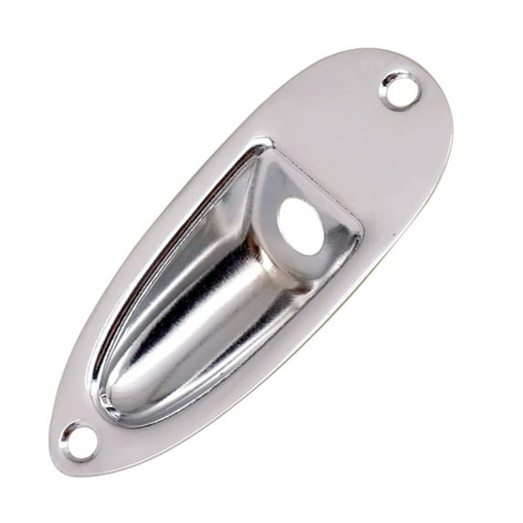 Metal Input Jack Socket Plate with Screws for Strat Style Electric Guitar