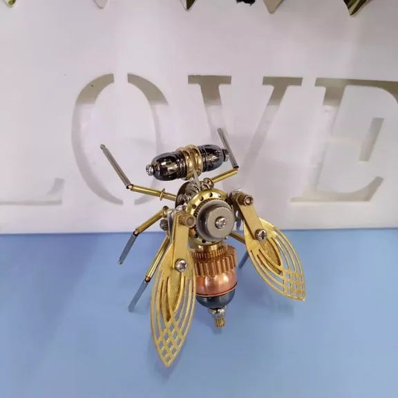Metal Insect Fly Drosophila Metal Sculpture Insect Bug Mechanical Figurine