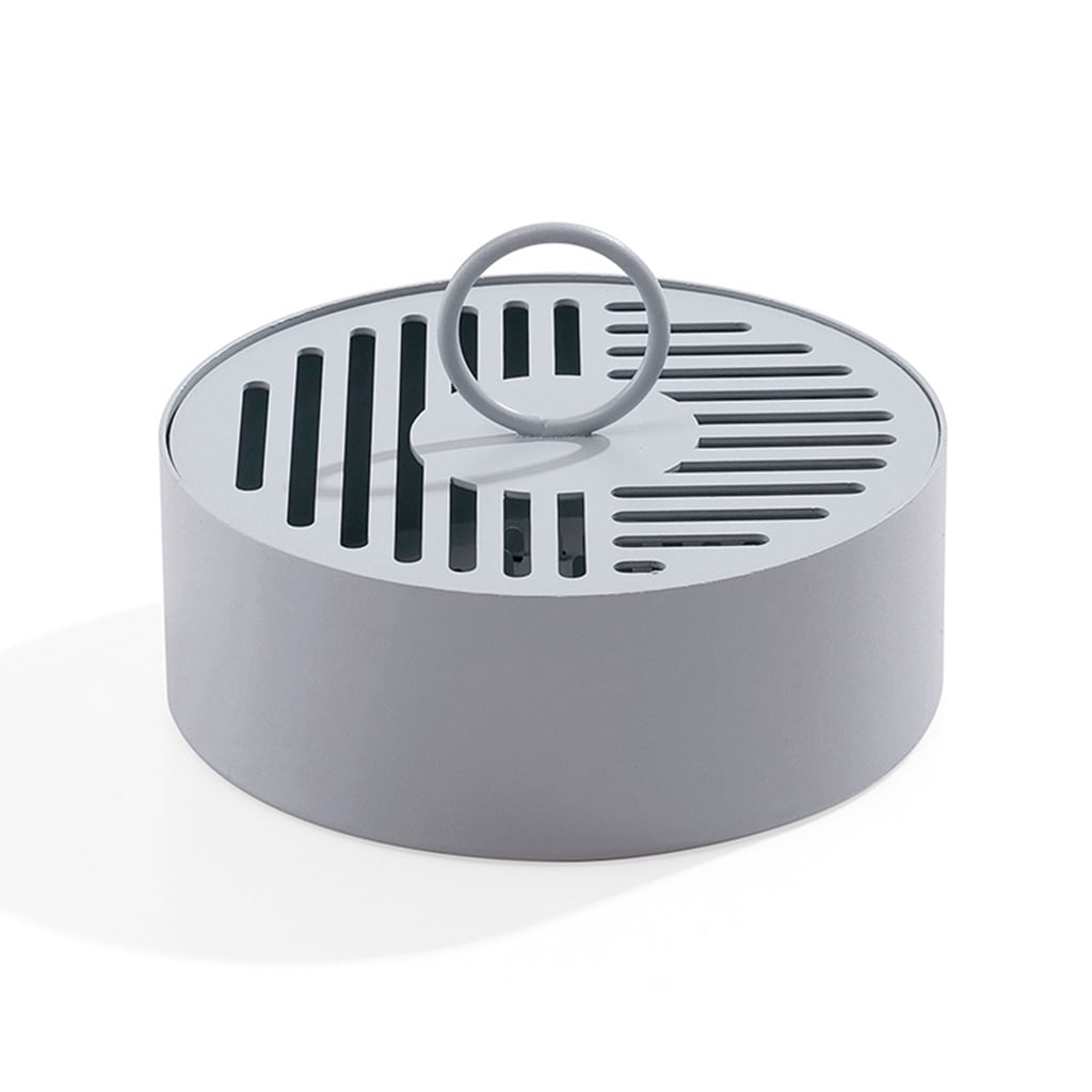 Metal Insect Repellent Coil Holder Box with Lid Hollow Out Incense for Burner fo