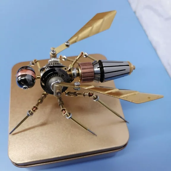 Metal Insects Sculpture Steampunk Home Decor Steampunk Figurine Ornament