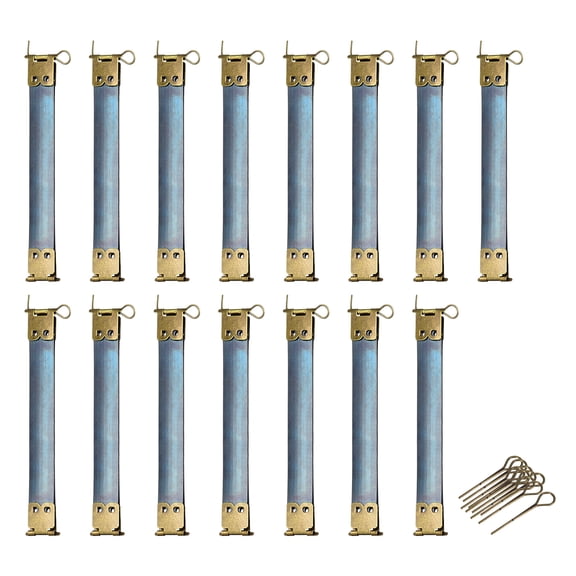 Metal Internal Flex Frames, 15Pack 120mm/4.72" Hinges Spring Clip Hook for DIY (Bronze)