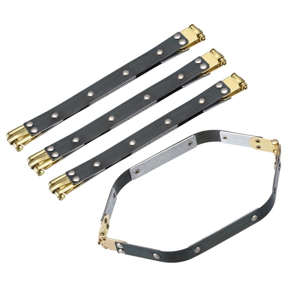 Metal Internal Flex Frames, 4pack 7.09"x0.55" Hexagon Lock Frame Kiss Lock for DIY Purse Handle Bag Making Sewing Craft