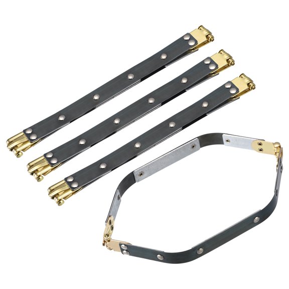 Metal Internal Flex Frames, 4pack 7.87"x0.55" Hexagon Lock Frame Kiss Lock for DIY Purse Handle Bag Making Sewing Craft
