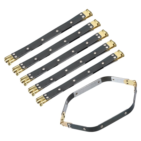 Metal Internal Flex Frames, 6pack 7.87"x0.55" Hexagon Lock Frame Kiss Lock for DIY Purse Handle Bag Making Sewing Craft