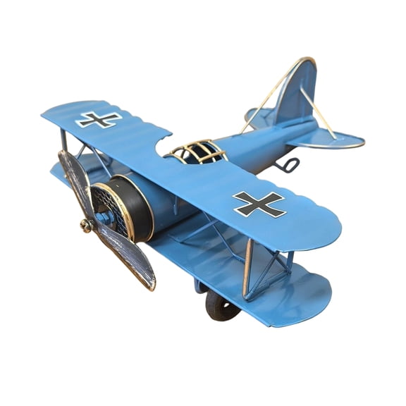 Metal Iron Biplane Plane Aircraft Model Plane Handicraft Ornament Desktop Decoration Home Decors Photo Props
