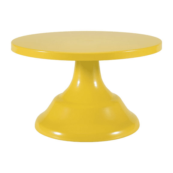 Metal Iron Cake Stand Round Pedestal Dessert Holder Cupcake Display Rack Bakeware for Birthday Wedding Party (Yellow S),1 x Cake Stand,Yellow
