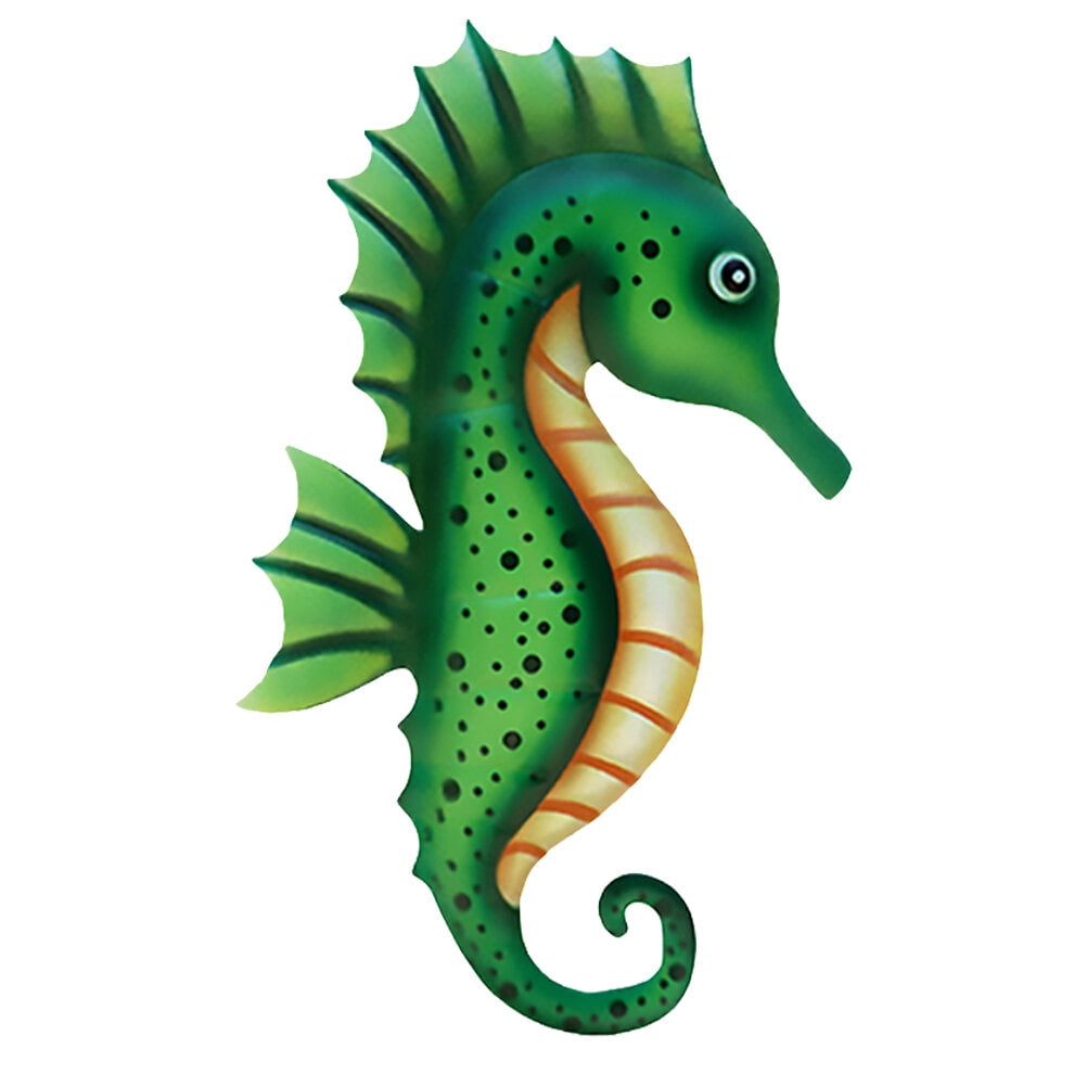 Metal Iron Seahorse Wall Decor Outdoor Indoor Wall Art Sculpture