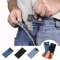 thumbnail image 1 of Metal Jean Button Waistband Extender -Elastic Belt Extension Buckle, Durable Garment Accessory for Jeans, Trousers & Skirts, 1 of 7