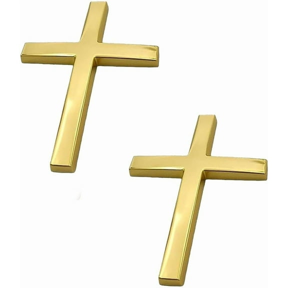 Metal Jesus Christ Cross Badge Stickers, 3D Three-Dimensional Metal Sticker, Cross Car Logo Sticker, Motorcycle Auto Body Modified Tail Decal Decoration