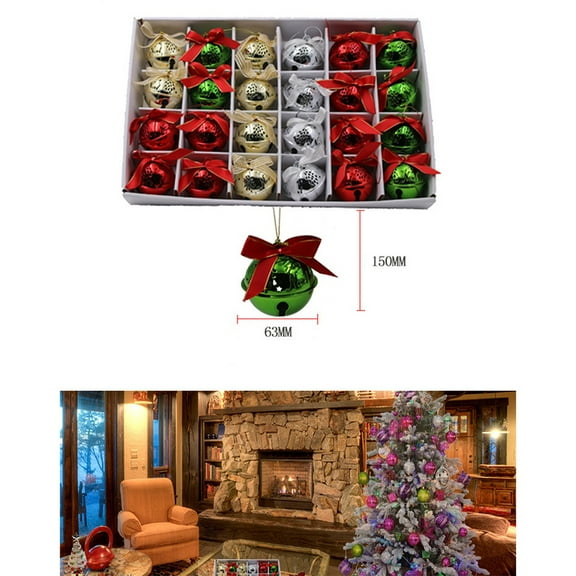 Metal Jingle Bell Ball Ornaments, 5 Count