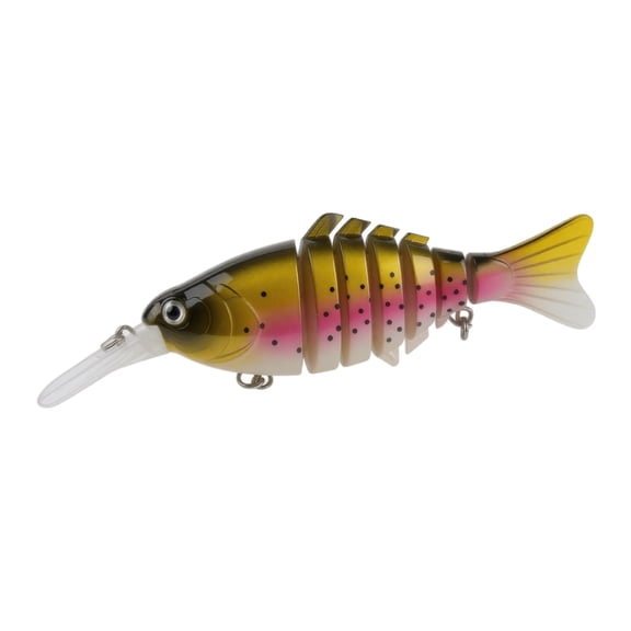 Metal Jointed Fishing Lure, Swimbait with Realistic Swimming Action for Bass Trout Walleye Pike(2 PCS)