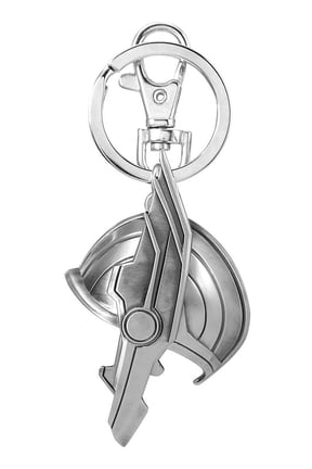 Metal Key Chain - Marvel - Thor Helmet (Side) Pewter New 68796