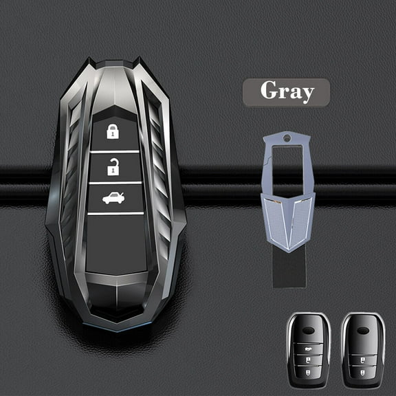 Metal Key Fob Cover Case Keychain For RAV4 CAMRY PRADO HIGHLANDER Keyless Holder
