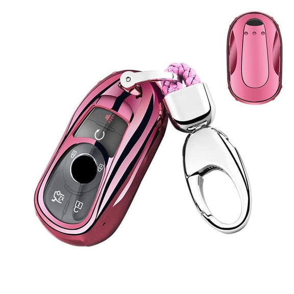 Metal Key Fob Cover,Compatible with Buick Enclave Lacrosse Verano Encore Regal Envision Cascada GL8,Alloy Armor TPU Key Fob Case Protector Shell Holder