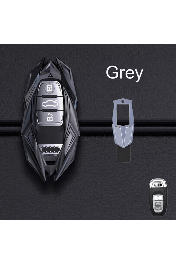 Metal Key Fob Cover for Audi A4L A6L A7 A8 Q5 S5 S7 RS5 Car Keychain Protector