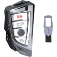 thumbnail image 1 of Metal Key Fob Cover for BMW X1 X2 X3 X5 X6 2 5 6 7 series, Protective Keyless Entry Smart Remote Key Case Holder 4 Buttons with Keychain (Gray B), 1 of 7